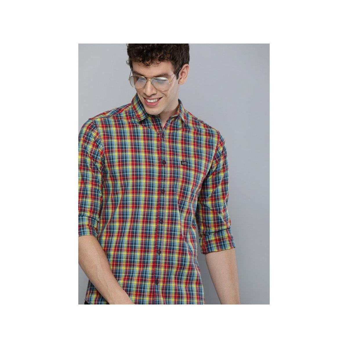 قميص بطبعة مربعات-men-clothing-shirts-image-1