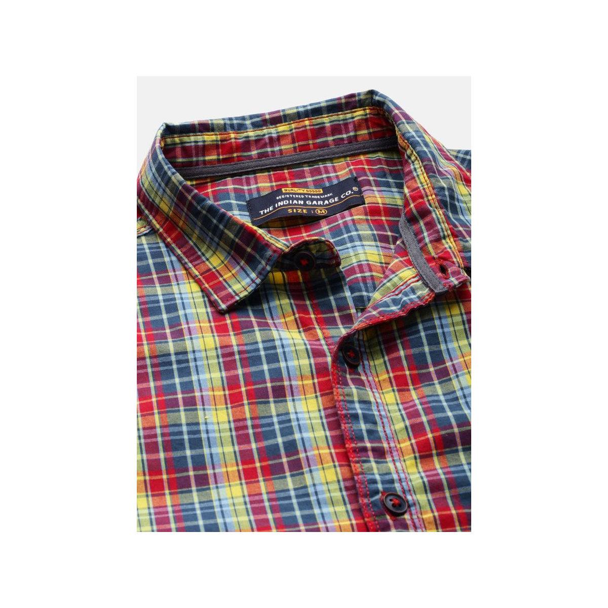 The Indian Garage Co X Styli Men Multi Slim Fit Checked Shirt-men-clothing-shirts-image-2