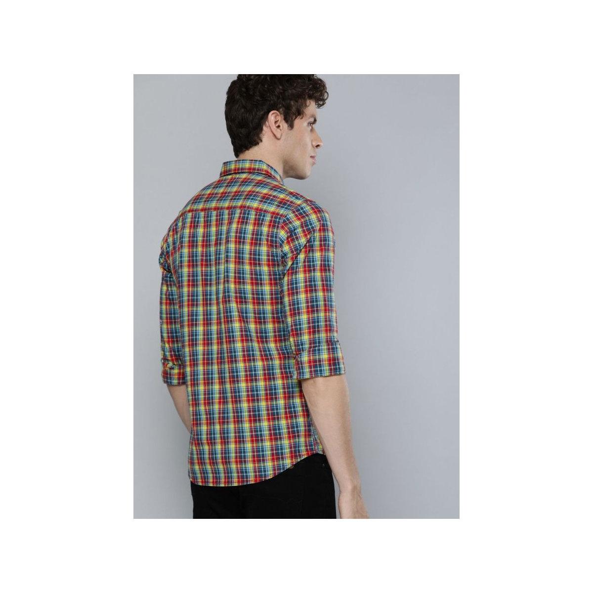 The Indian Garage Co X Styli Men Multi Slim Fit Checked Shirt-men-clothing-shirts-image-4