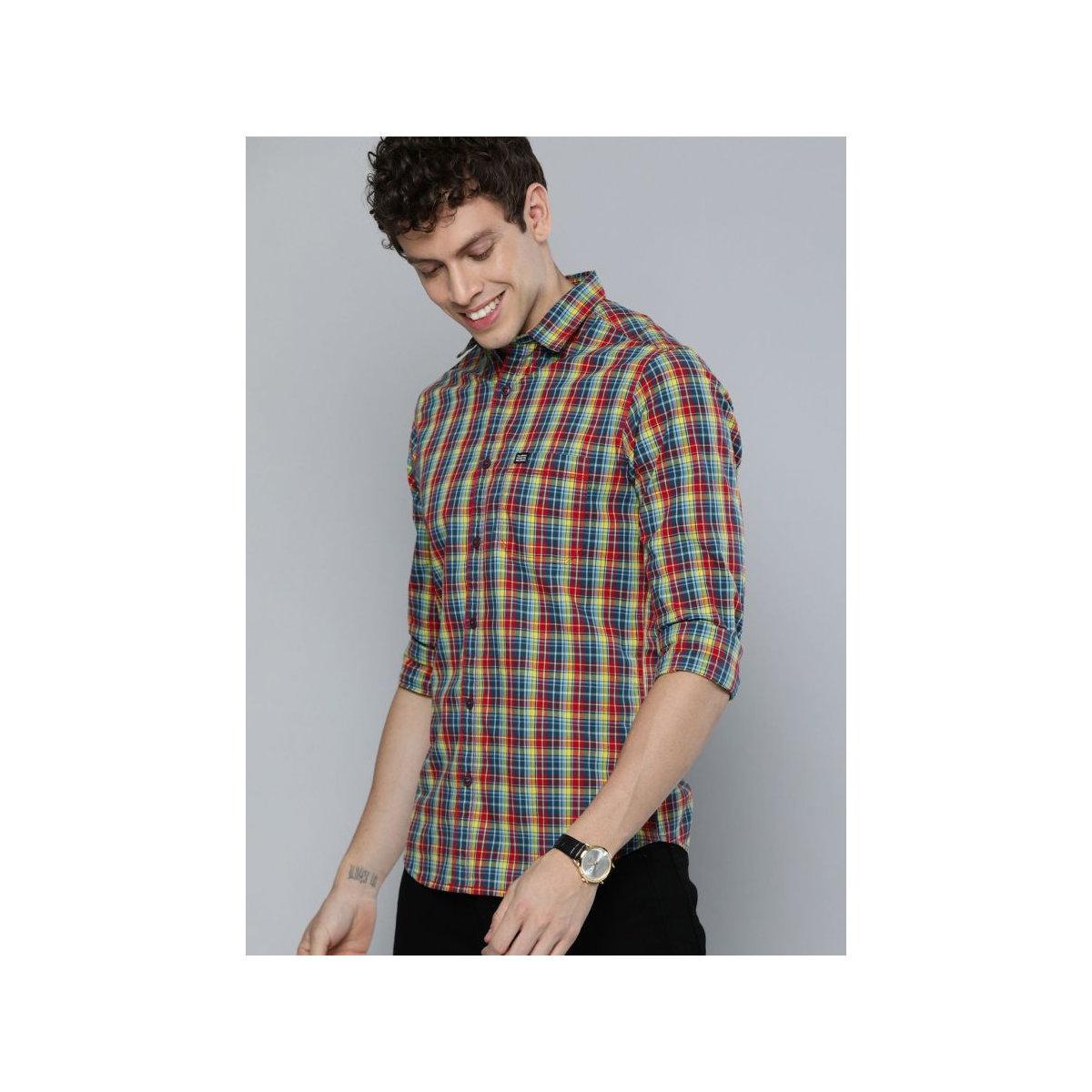 The Indian Garage Co X Styli Men Multi Slim Fit Checked Shirt-men-clothing-shirts-image-5