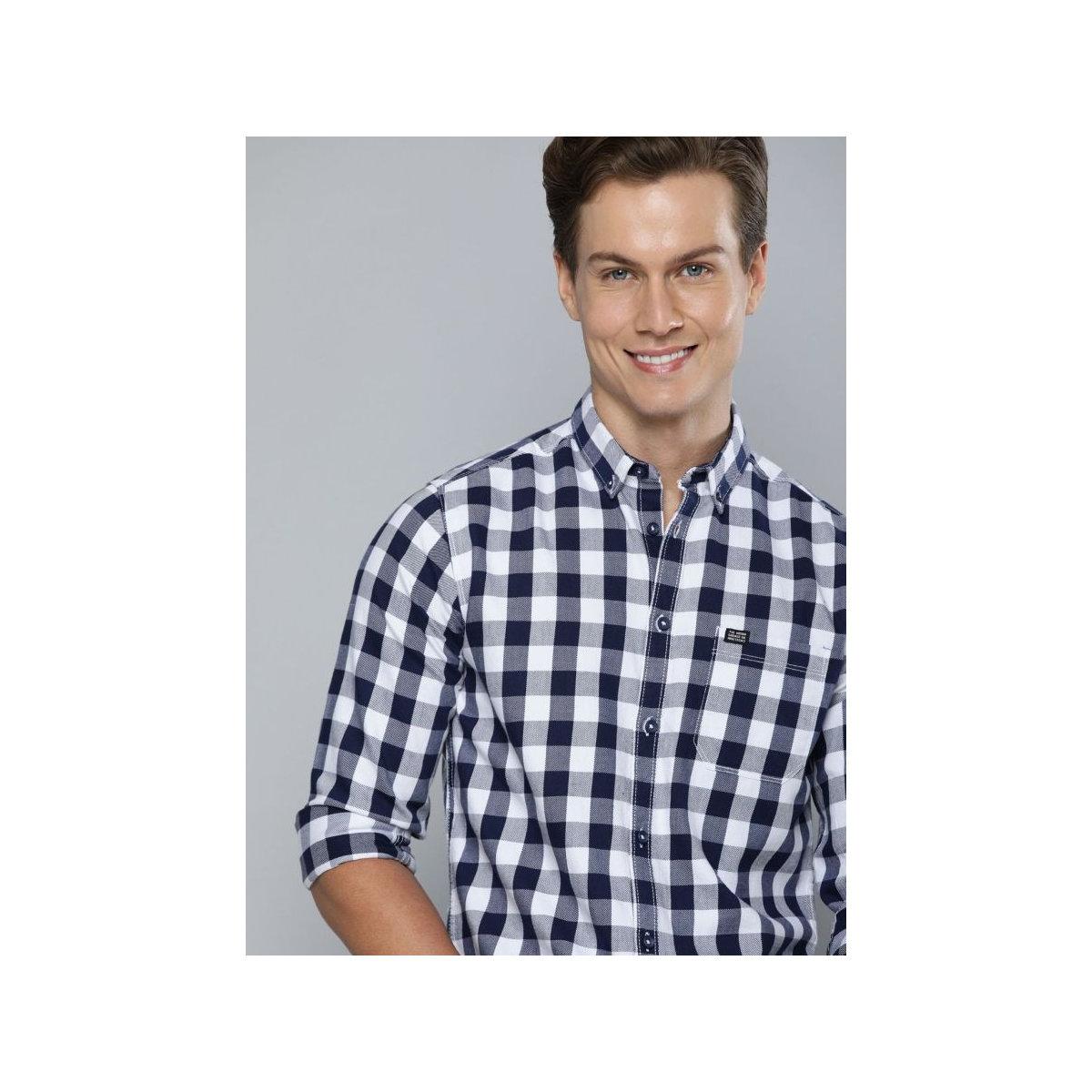 The Indian Garage Co X Styli Men Checked Button-Down Collar Shirt-men-clothing-shirts-image-1