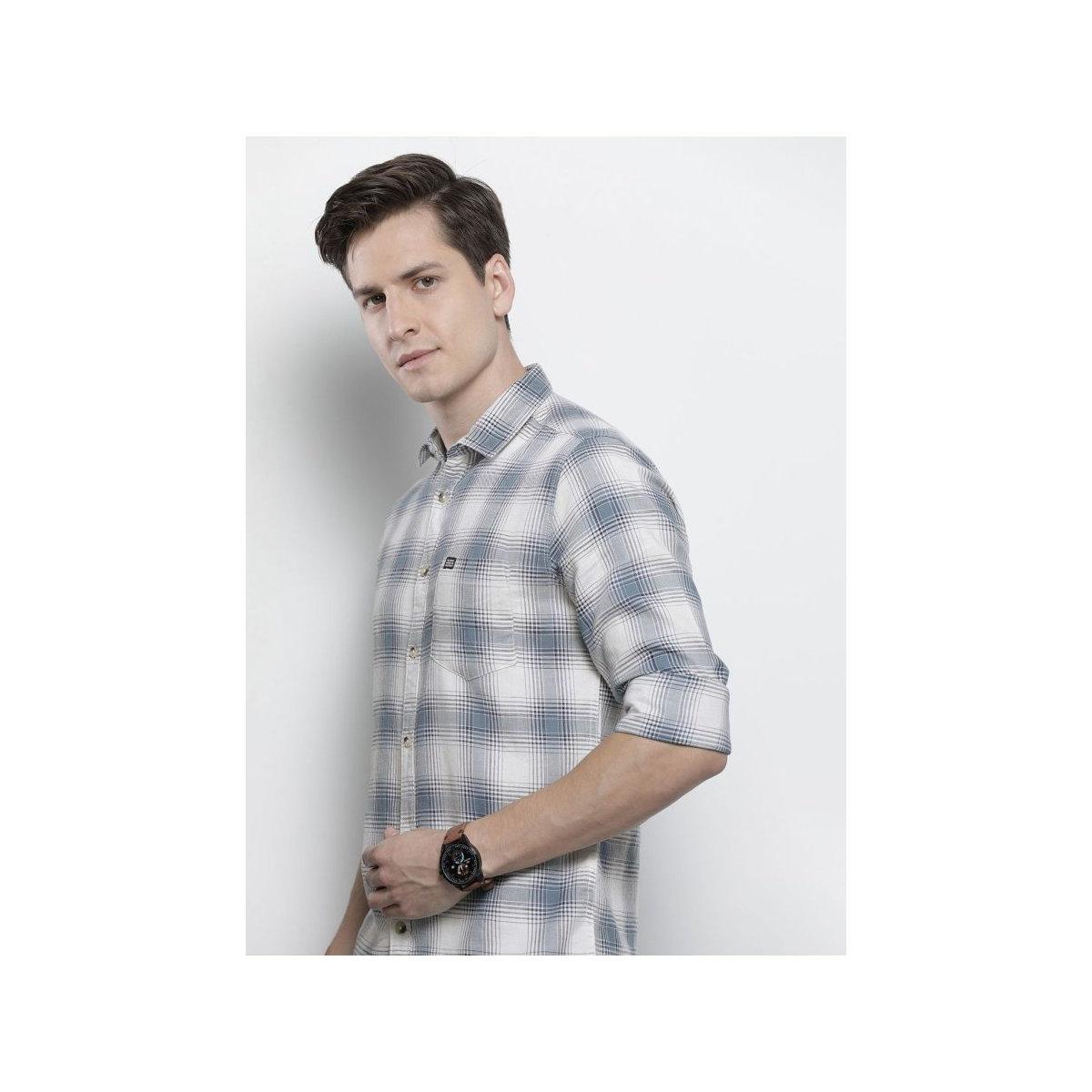 قميص بطبعة مربعات-men-clothing-shirts-image-1