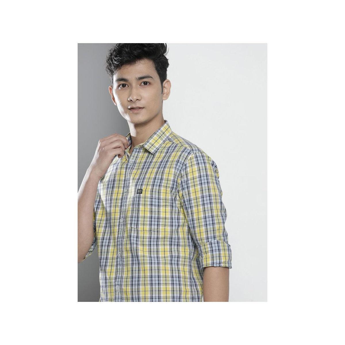 The Indian Garage Co X Styli Men Multi Slim Fit Checked Casual Shirt-men-clothing-shirts-image-1