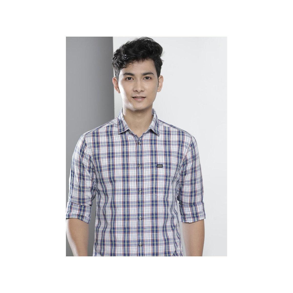 قميص بطبعة مربعات-men-clothing-shirts-image-1