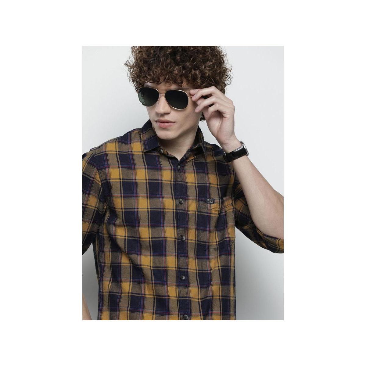 The Indian Garage Co X Styli Men Multi Slim Fit Checked Casual Shirt-men-clothing-shirts-image-1