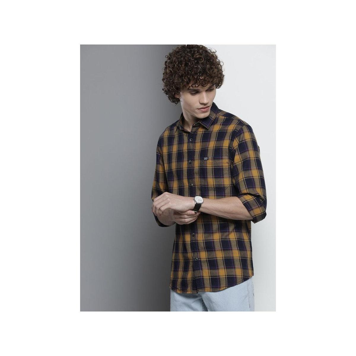 The Indian Garage Co X Styli Men Multi Slim Fit Checked Casual Shirt-men-clothing-shirts-image-4