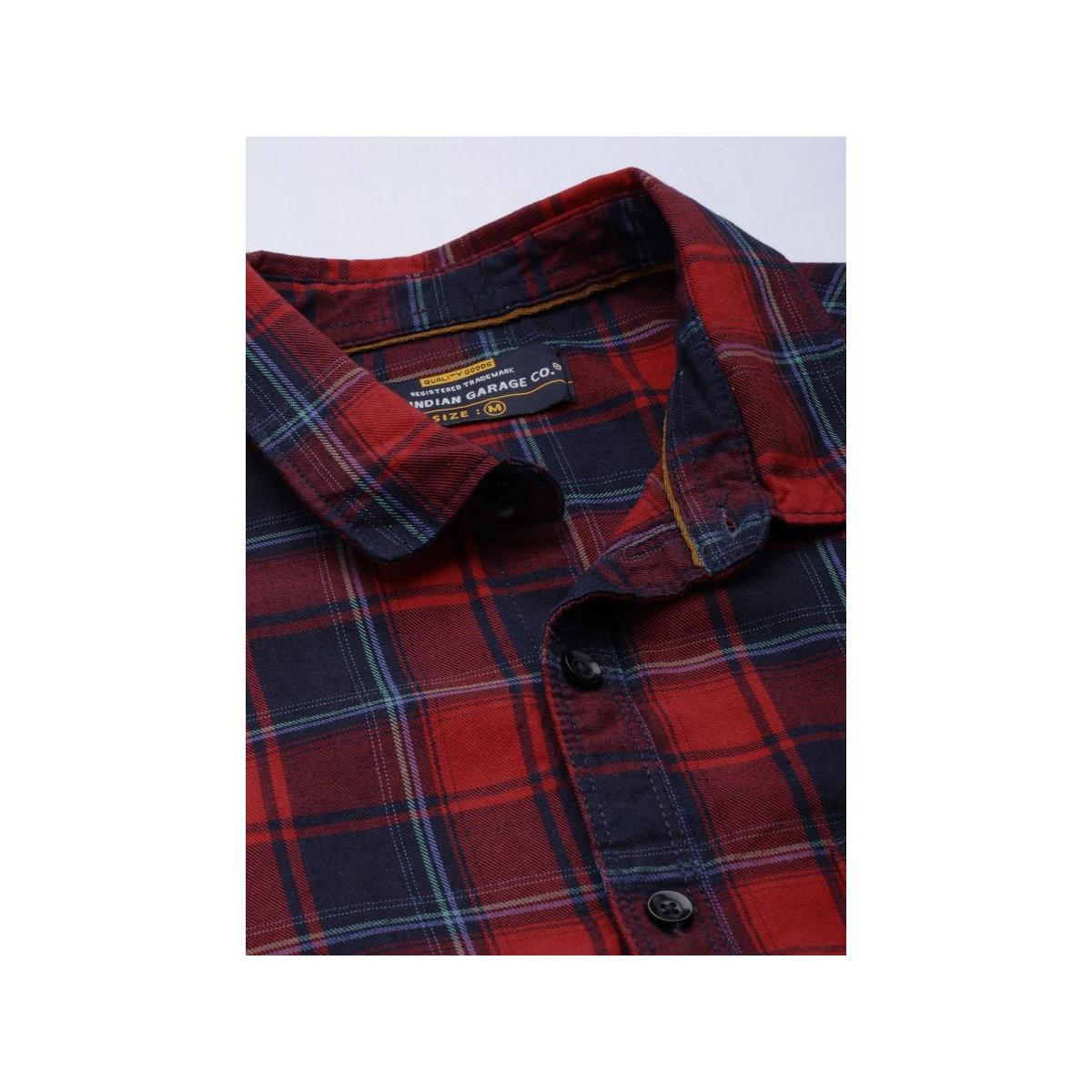 قميص بطبعة مربعات بقصة سليم فيت-men-clothing-shirts-image-2