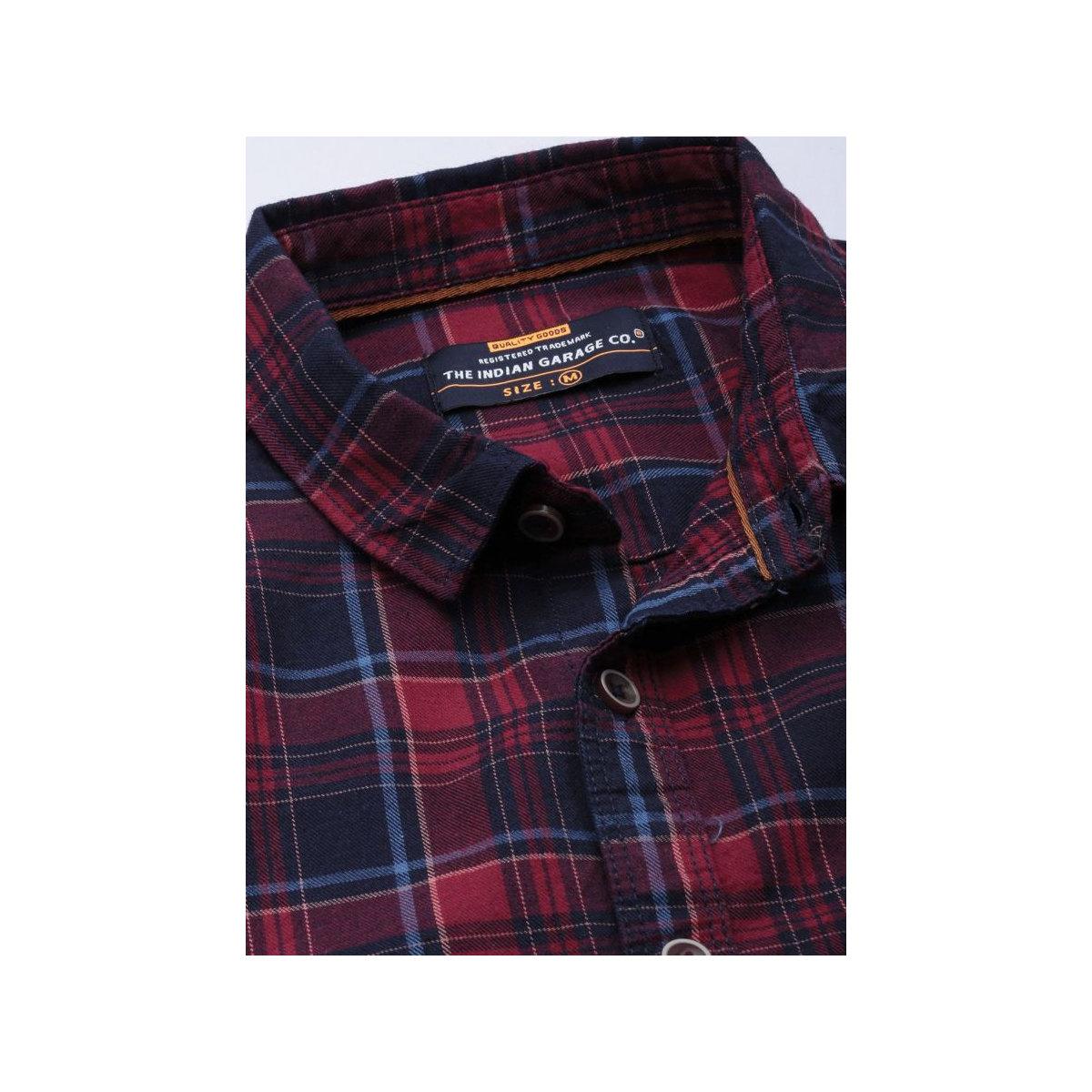 The Indian Garage Co X Styli Men Slim Fit Plaid Shirt-men-clothing-shirts-image-2