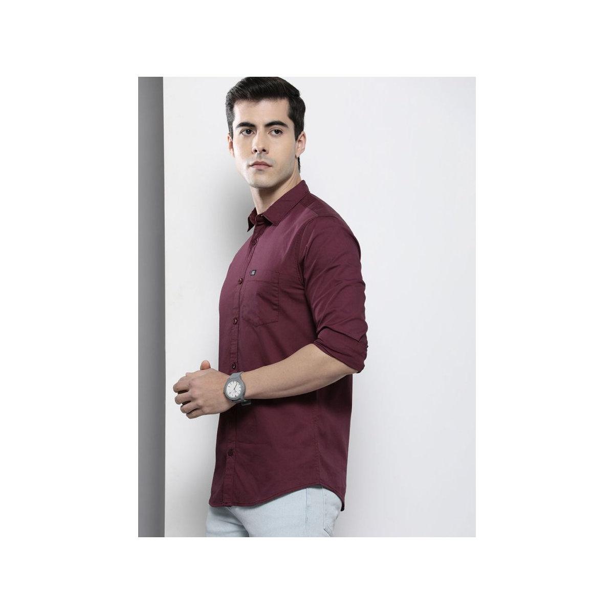 قميص سادة بقصة سليم فيت-men-clothing-shirts-image-4