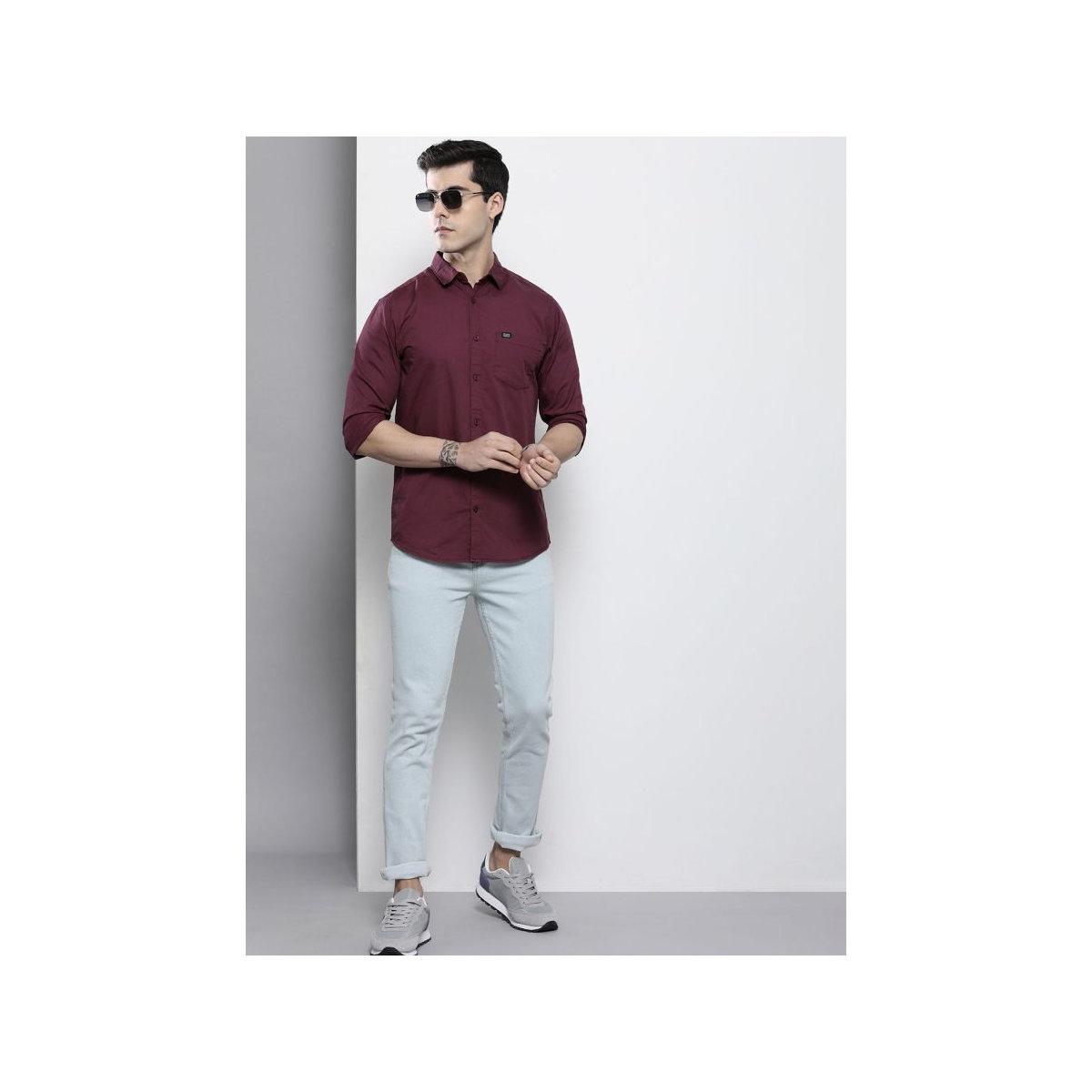 قميص سادة بقصة سليم فيت-men-clothing-shirts-image-5