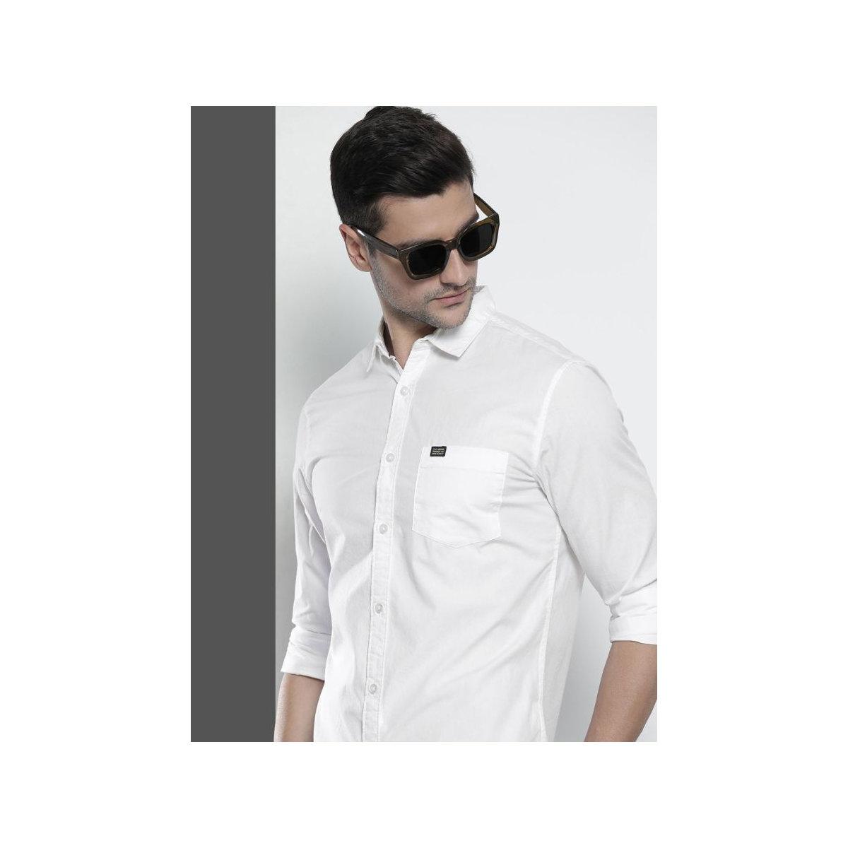 قميص سادة بقصة سليم فيت-men-clothing-shirts-image-1