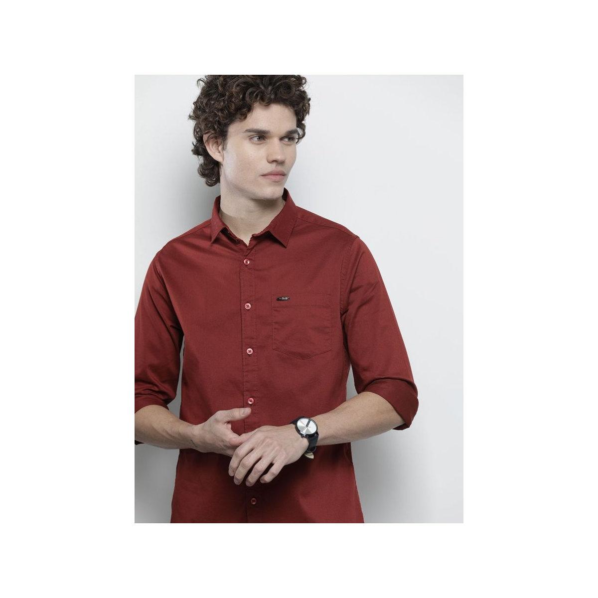 قميص سادة بقصة سليم فيت-men-clothing-shirts-image-1