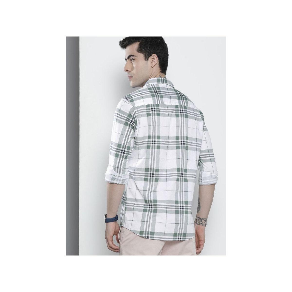 The Indian Garage Co X Styli Men White Checked Casual Shirt-men-clothing-shirts-image-3