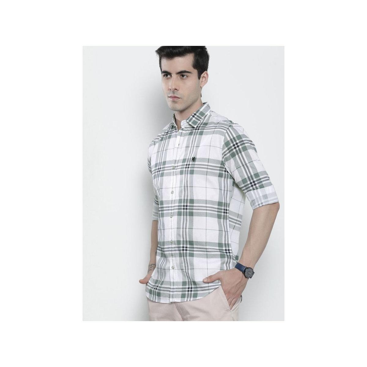 The Indian Garage Co X Styli Men White Checked Casual Shirt-men-clothing-shirts-image-4