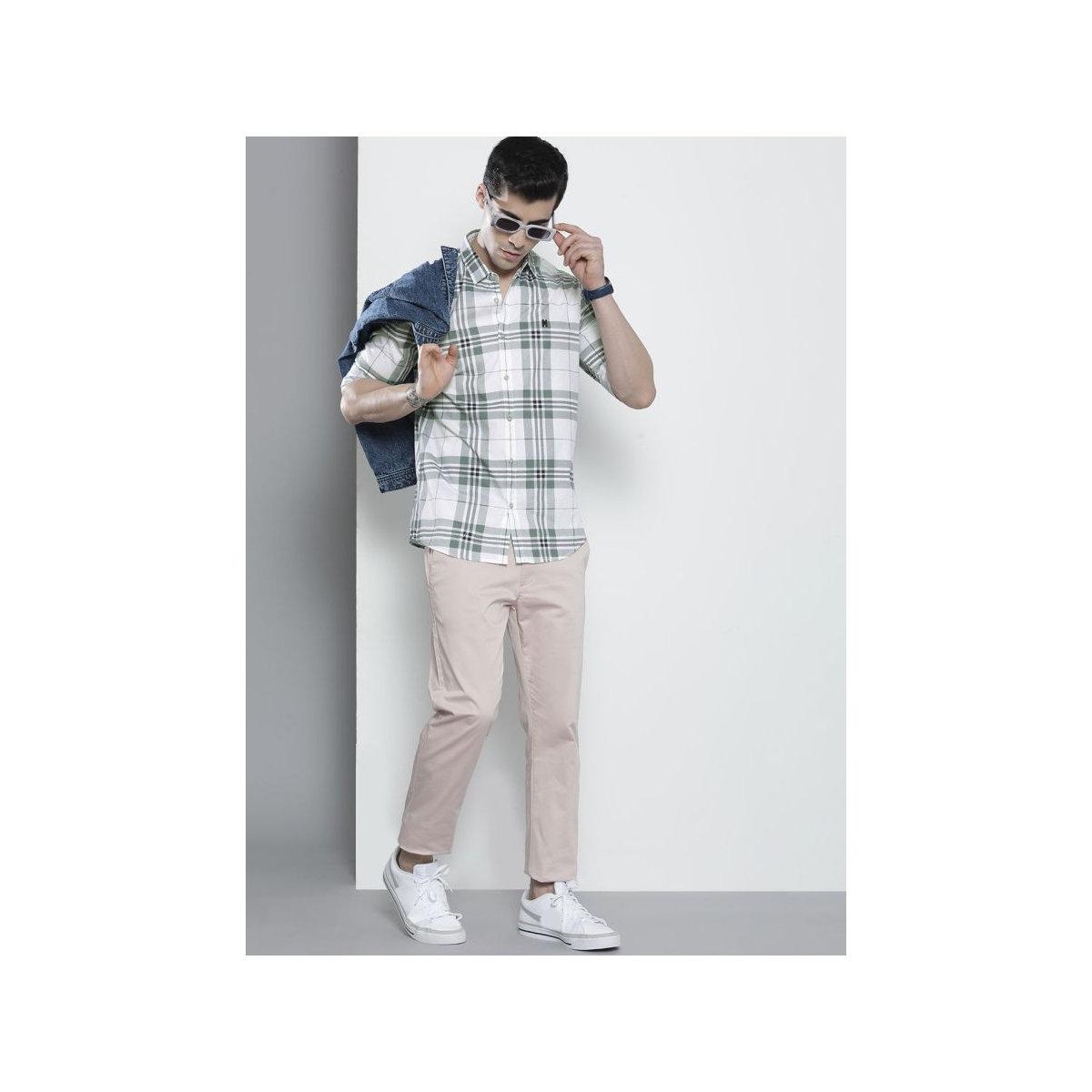 The Indian Garage Co X Styli Men White Checked Casual Shirt-men-clothing-shirts-image-5