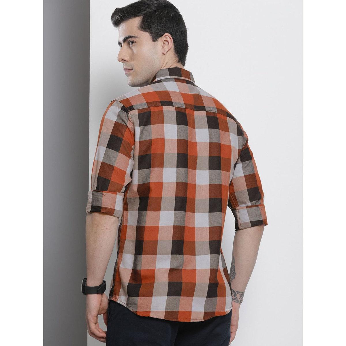 The Indian Garage Co X Styli Men Multi Checked Slim Fit Shirt-men-clothing-shirts-image-3