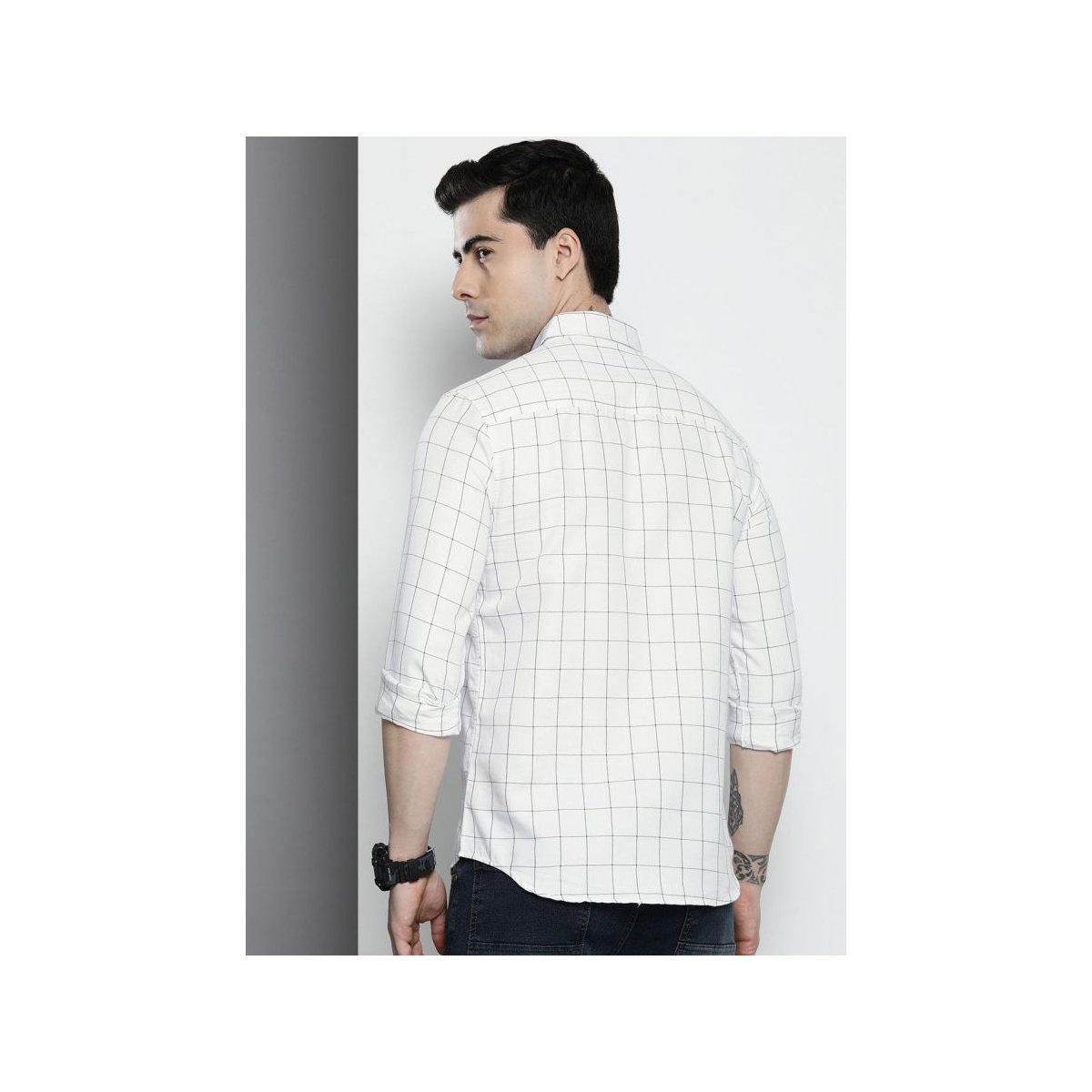 قميص بطبعة مربعات بقصة سليم فيت-men-clothing-shirts-image-3