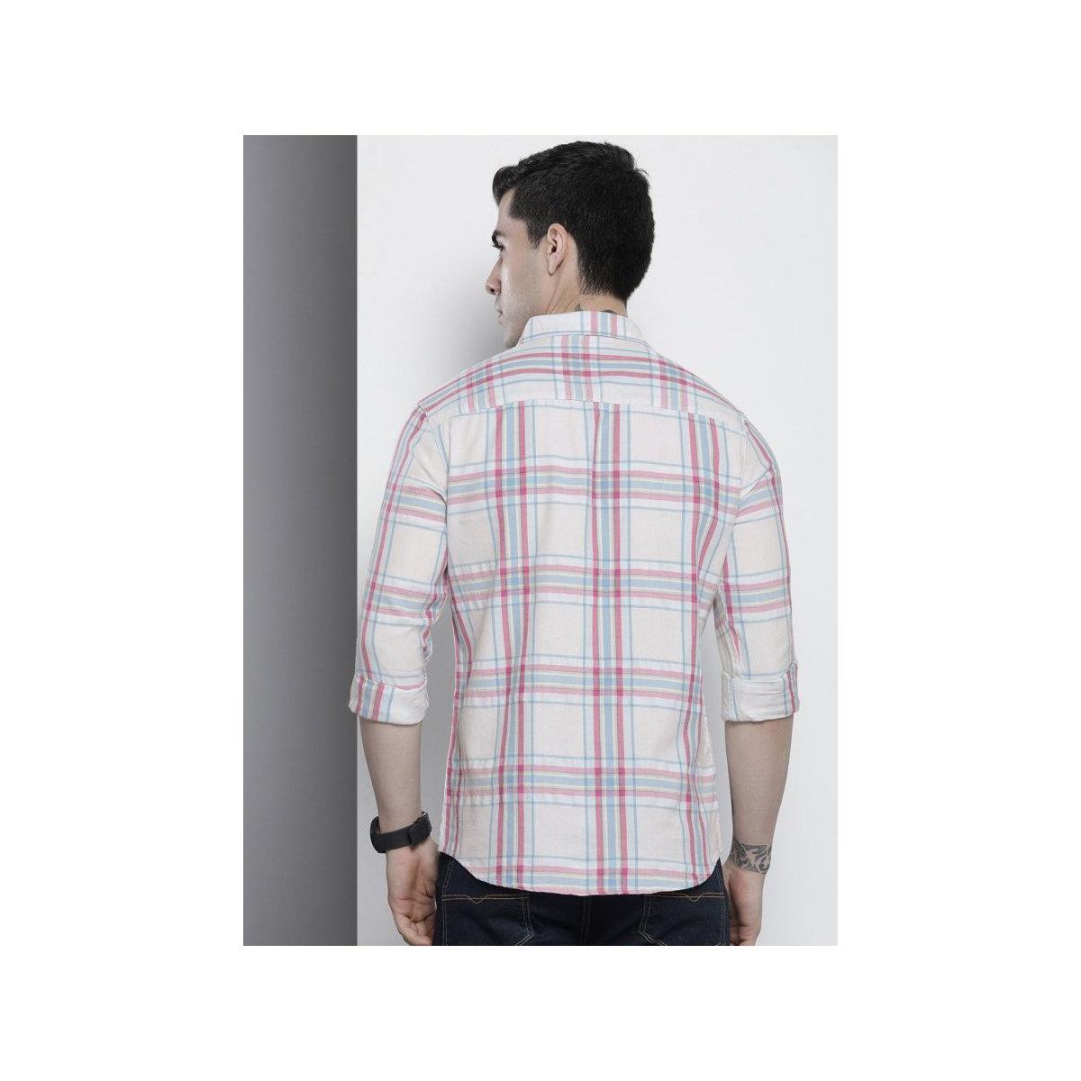 قميص بطبعة مربعات وياقة سبريد-men-clothing-shirts-image-3