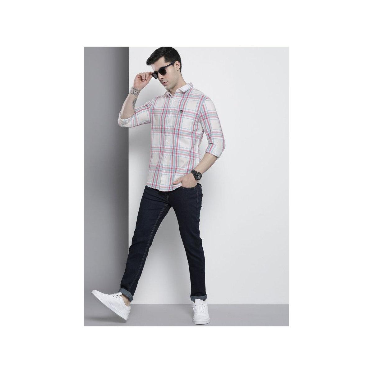 قميص بطبعة مربعات وياقة سبريد-men-clothing-shirts-image-5