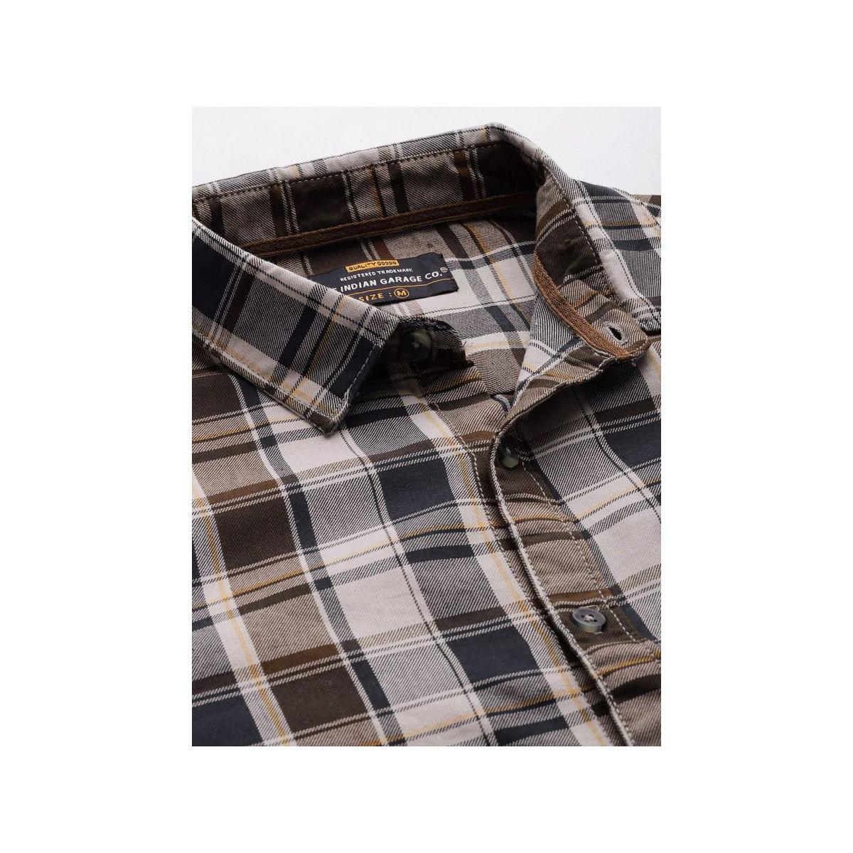The Indian Garage Co X Styli Men Regular Fit Checked Casual Shirt-men-clothing-shirts-image-2