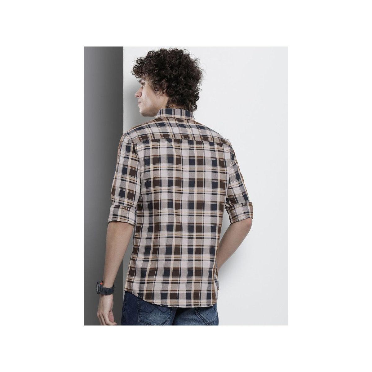 The Indian Garage Co X Styli Men Regular Fit Checked Casual Shirt-men-clothing-shirts-image-3