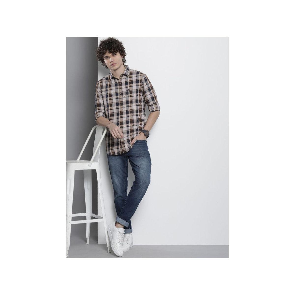 قميص بطبعة مربعات وقصة عادية-men-clothing-shirts-image-5