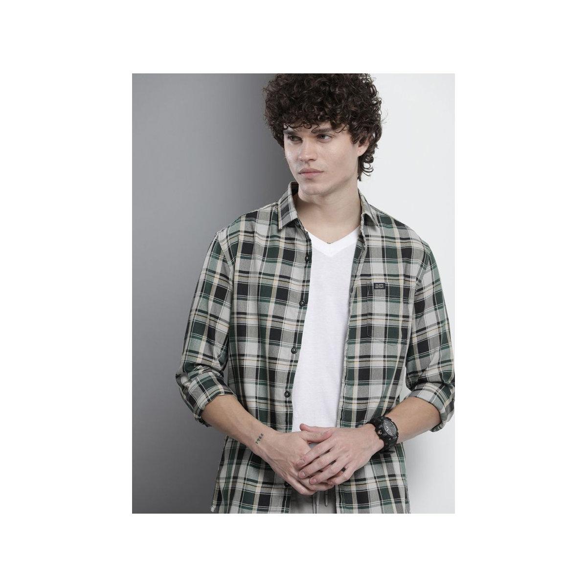 The Indian Garage Co X Styli Men Regular Fit Plaid Casual Shirt-men-clothing-shirts-image-1