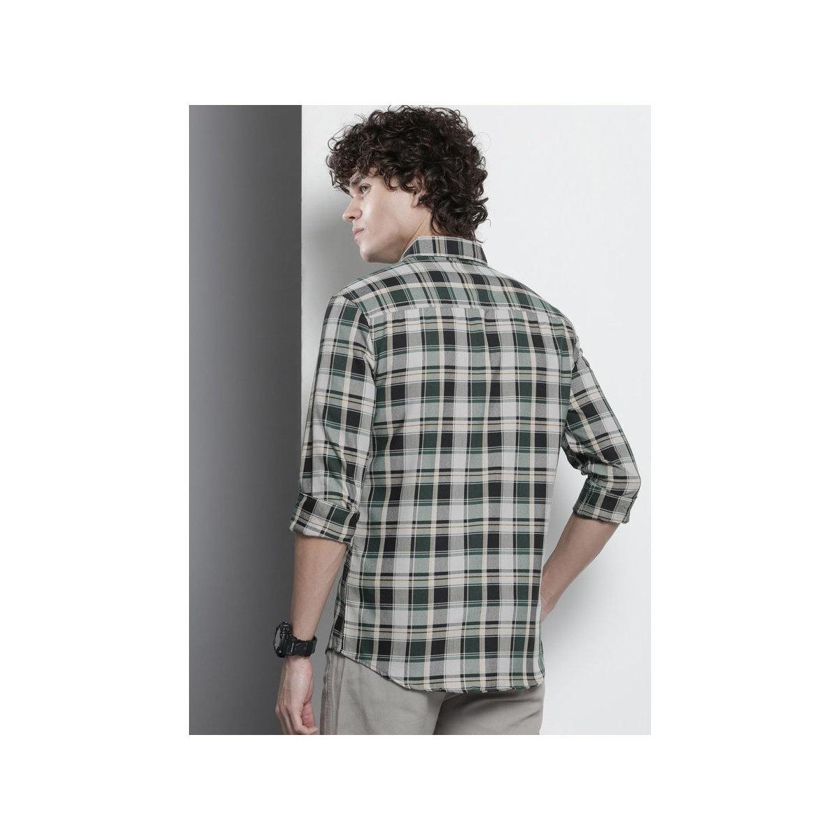 The Indian Garage Co X Styli Men Regular Fit Plaid Casual Shirt-men-clothing-shirts-image-3