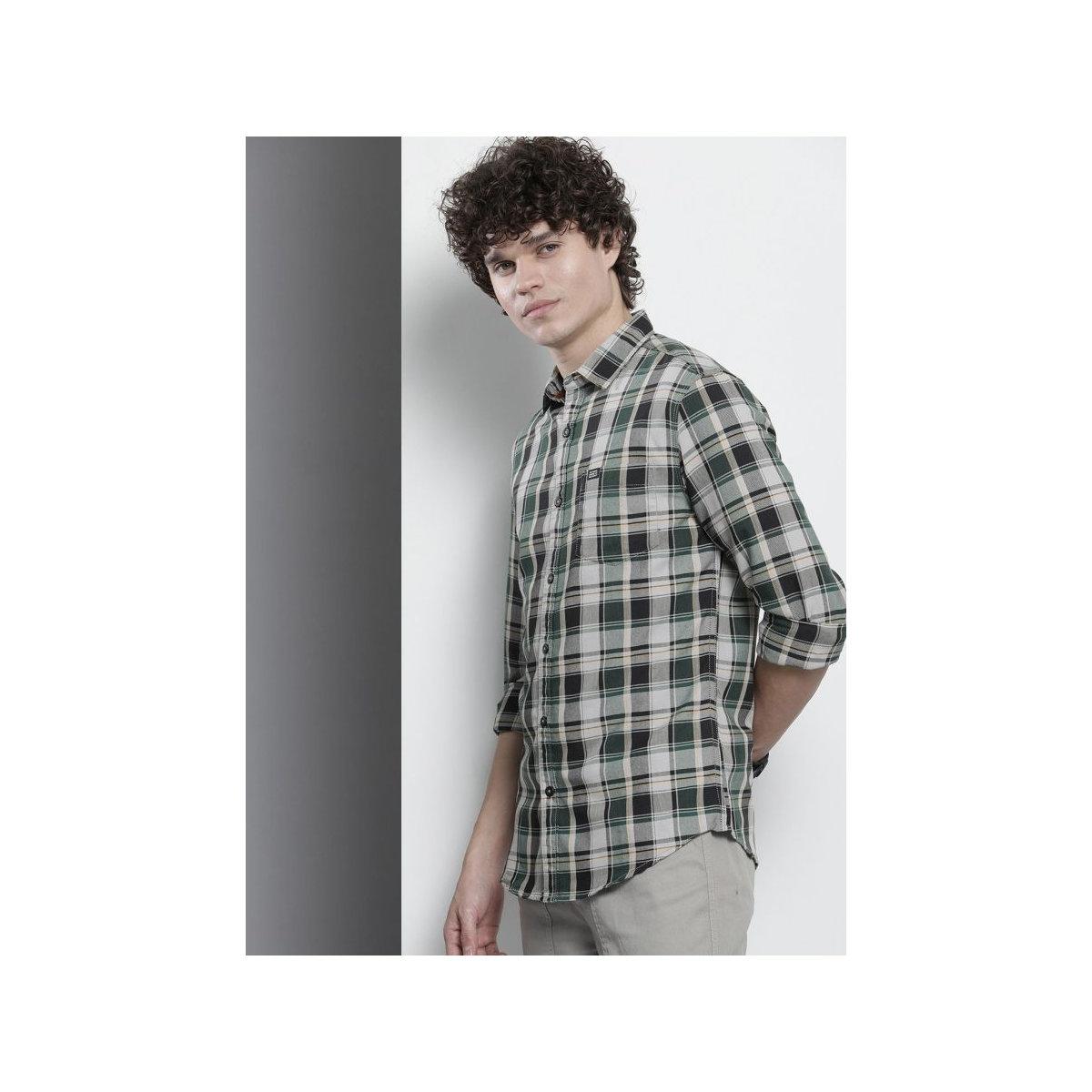The Indian Garage Co X Styli Men Regular Fit Plaid Casual Shirt-men-clothing-shirts-image-4
