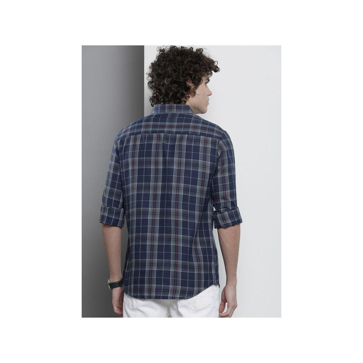 قميص بطبعة مربعات وقصة عادية-men-clothing-shirts-image-3