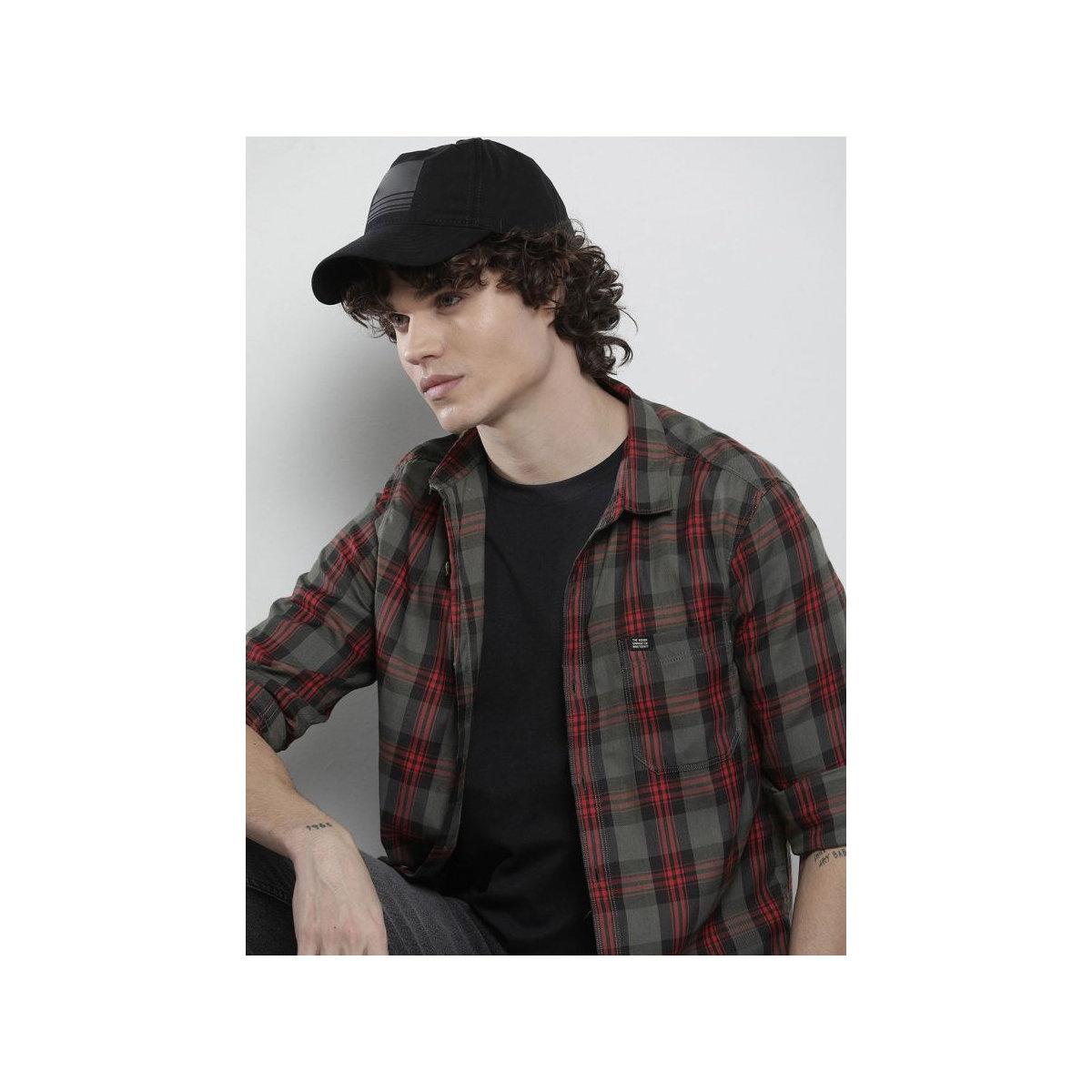 The Indian Garage Co X Styli Men Regular Fit Checked Casual Shirt-men-clothing-shirts-image-1