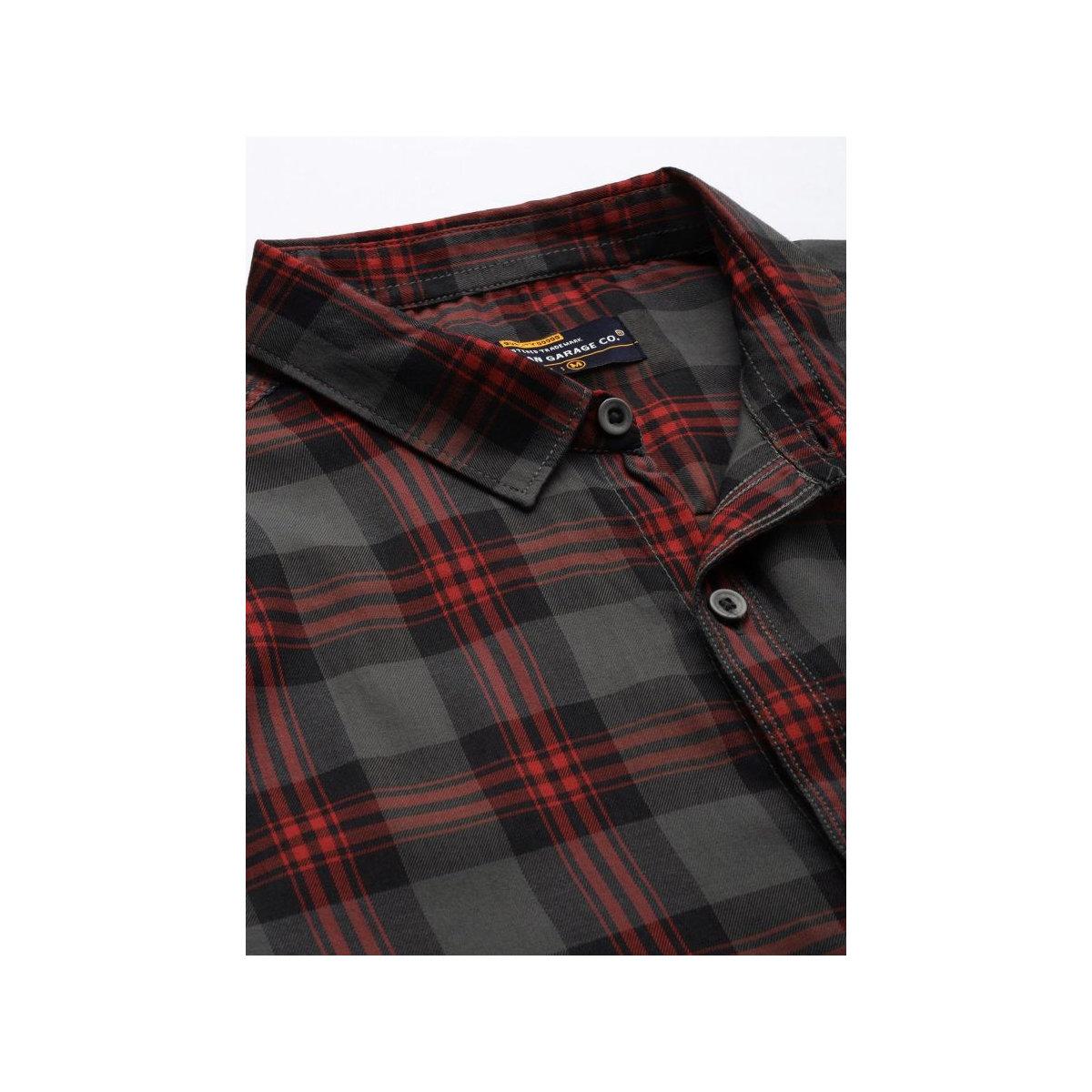 The Indian Garage Co X Styli Men Regular Fit Checked Casual Shirt-men-clothing-shirts-image-2