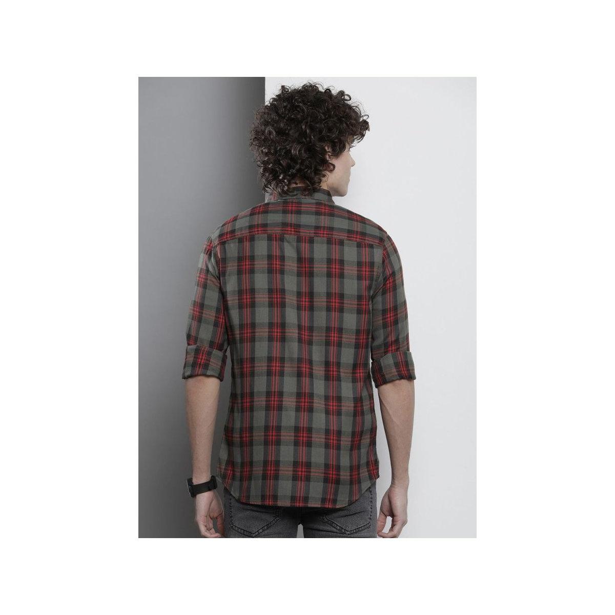 The Indian Garage Co X Styli Men Regular Fit Checked Casual Shirt-men-clothing-shirts-image-3