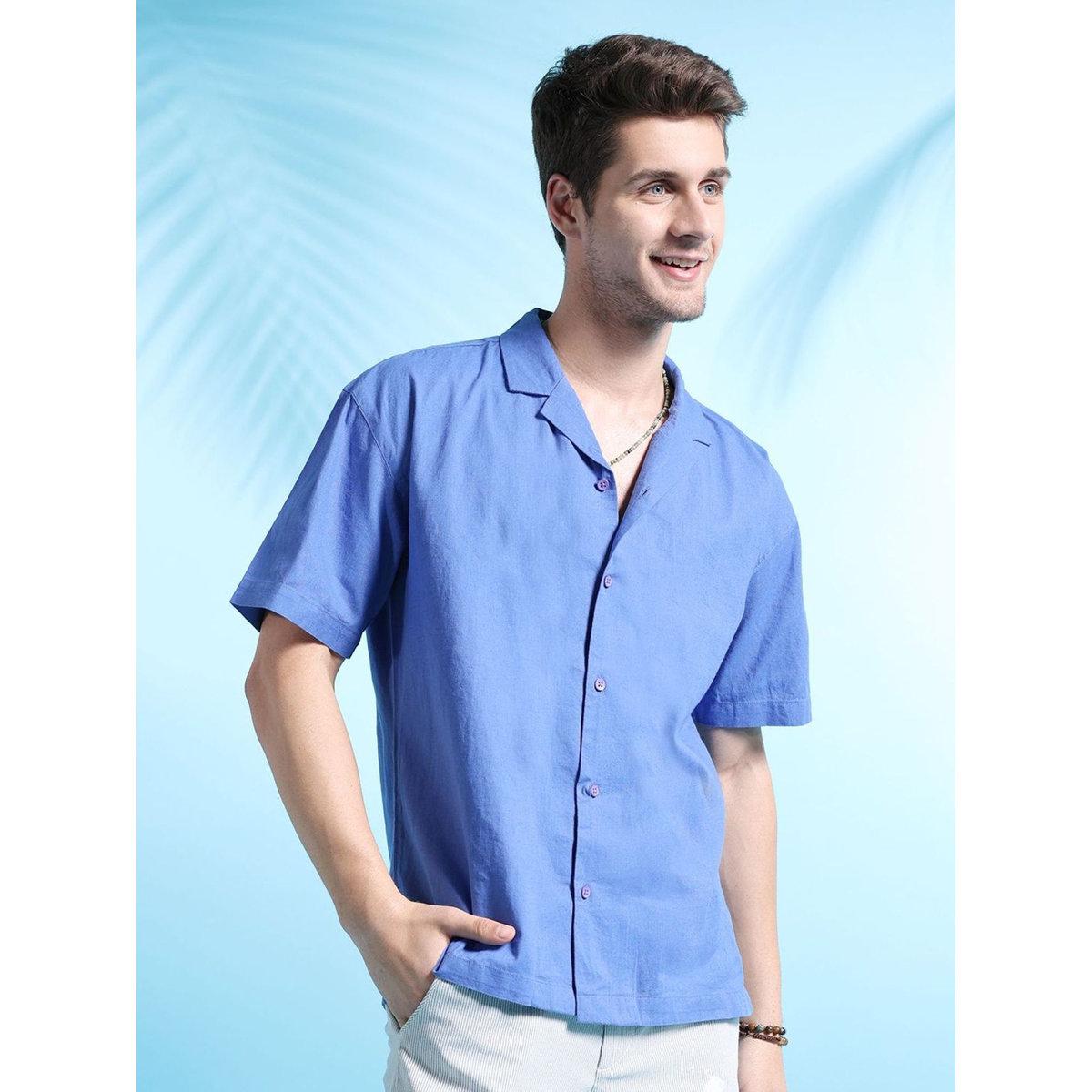 قميص سادة بقصة مريحة-men-clothing-shirts-image-2