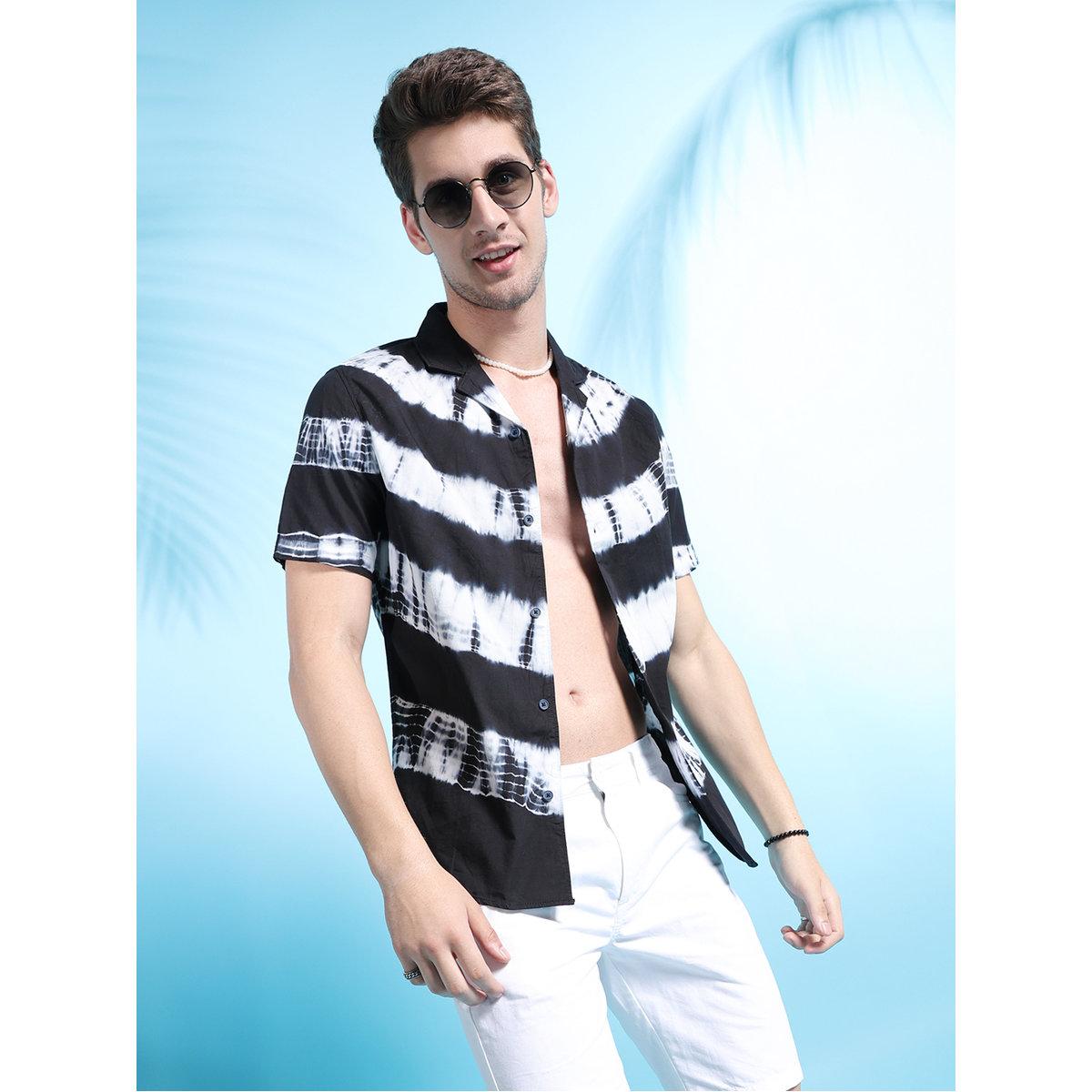 The Indian Garage Co X Styli Men Tie-Dye Resort Collar Shirt-men-clothing-shirts-image-1