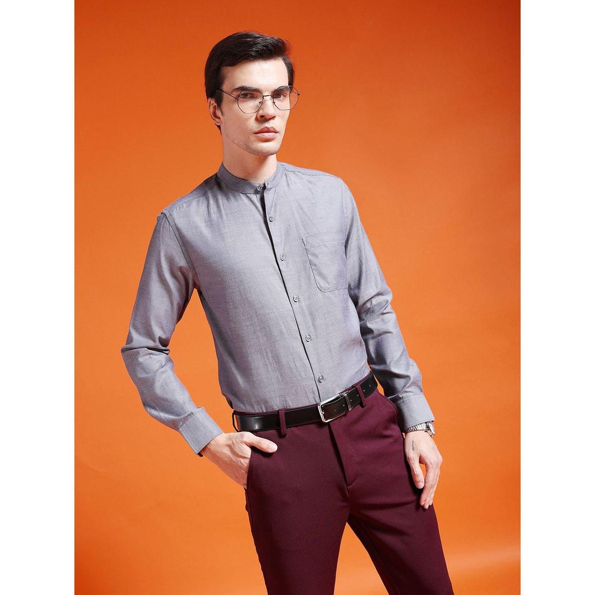 قميص سادة بقصة سليم فيت-men-clothing-shirts-image-3