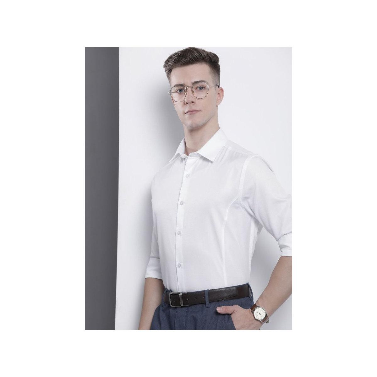 قميص سادة بقصة سليم فيت-men-clothing-shirts-image-1
