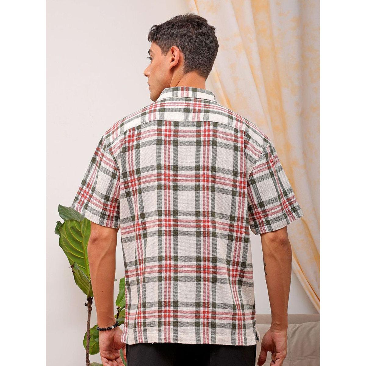 The Indian Garage Co X Styli Men Relaxed Fit Checked Resortwear Shirt-men-clothing-shirts-image-4