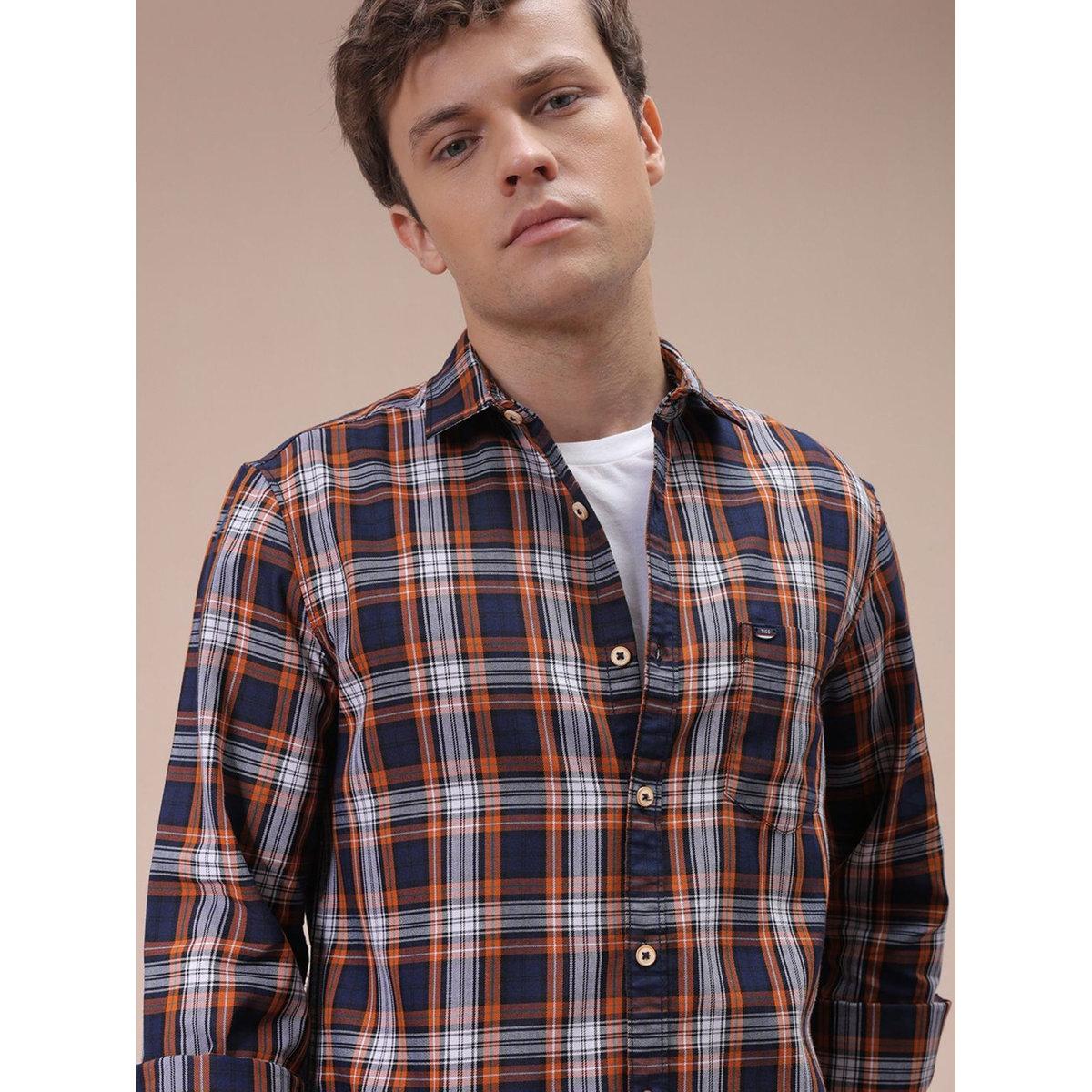 The Indian Garage Co X Styli Men Multi Slim Fit Checked Casual Shirt-men-clothing-shirts-image-1