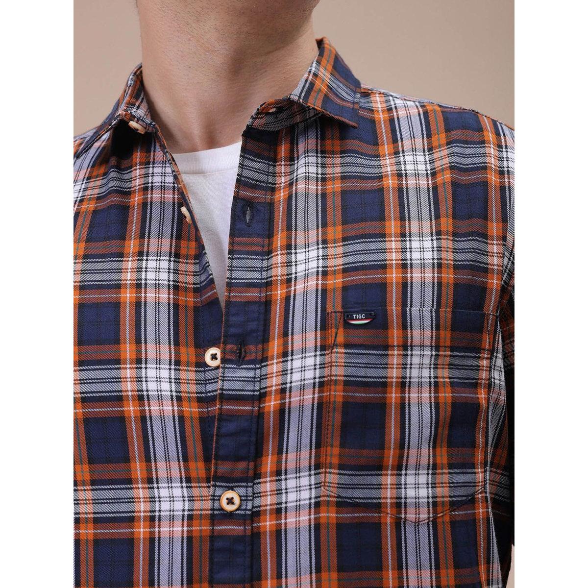 قميص بطبعة مربعات وقصة سليم فيت-men-clothing-shirts-image-3