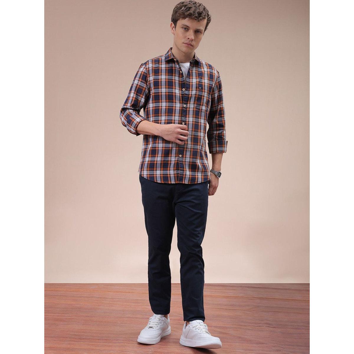 قميص بطبعة مربعات وقصة سليم فيت-men-clothing-shirts-image-7