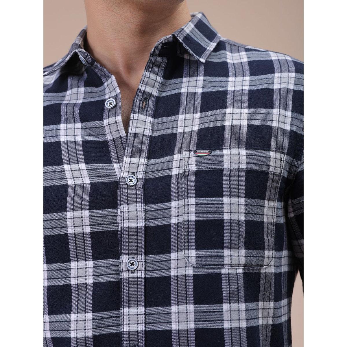 قميص بطبعة مربعات وقصة سليم فيت-men-clothing-shirts-image-2
