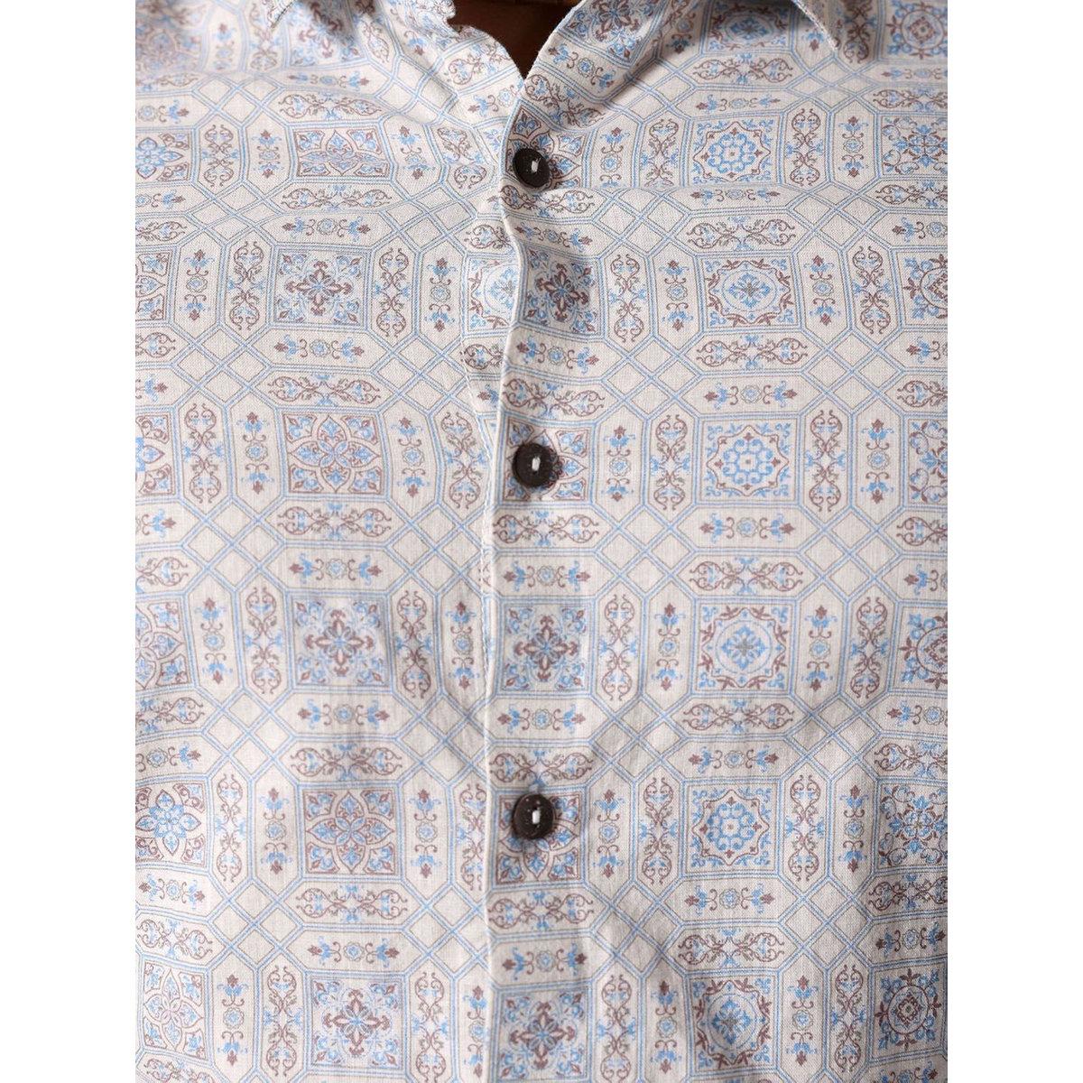 The Indian Garage Co X Styli Men Slim Fit Tile Print Resortwear Shirt-men-clothing-shirts-image-5