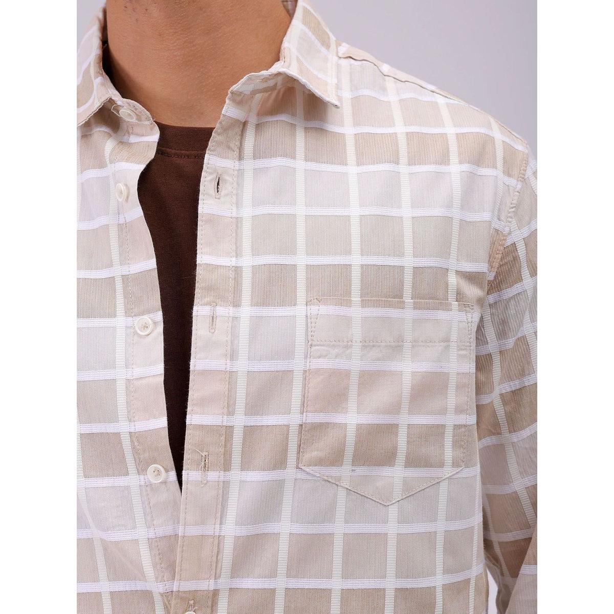 قميص بقصة سليم فيت وطبعة مربعات-men-clothing-shirts-image-3