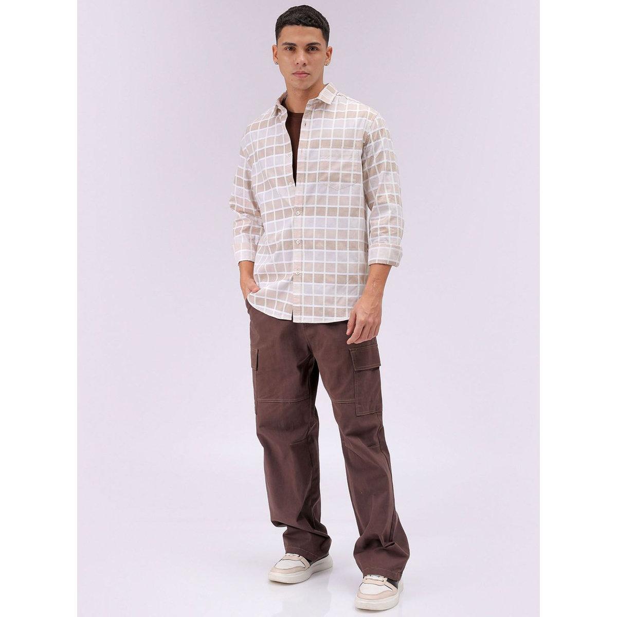 قميص بقصة سليم فيت وطبعة مربعات-men-clothing-shirts-image-5