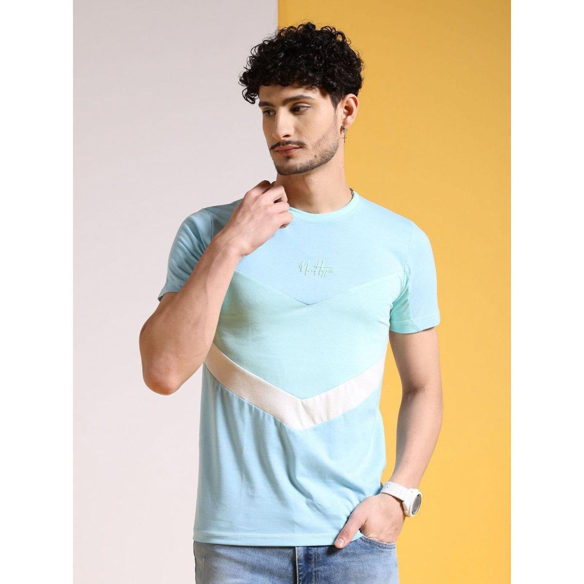 تيشيرت بقصة سليم فيت بنمط كُتل الألوان-men-clothing-tshirtsandpolos-tshirts-image-1