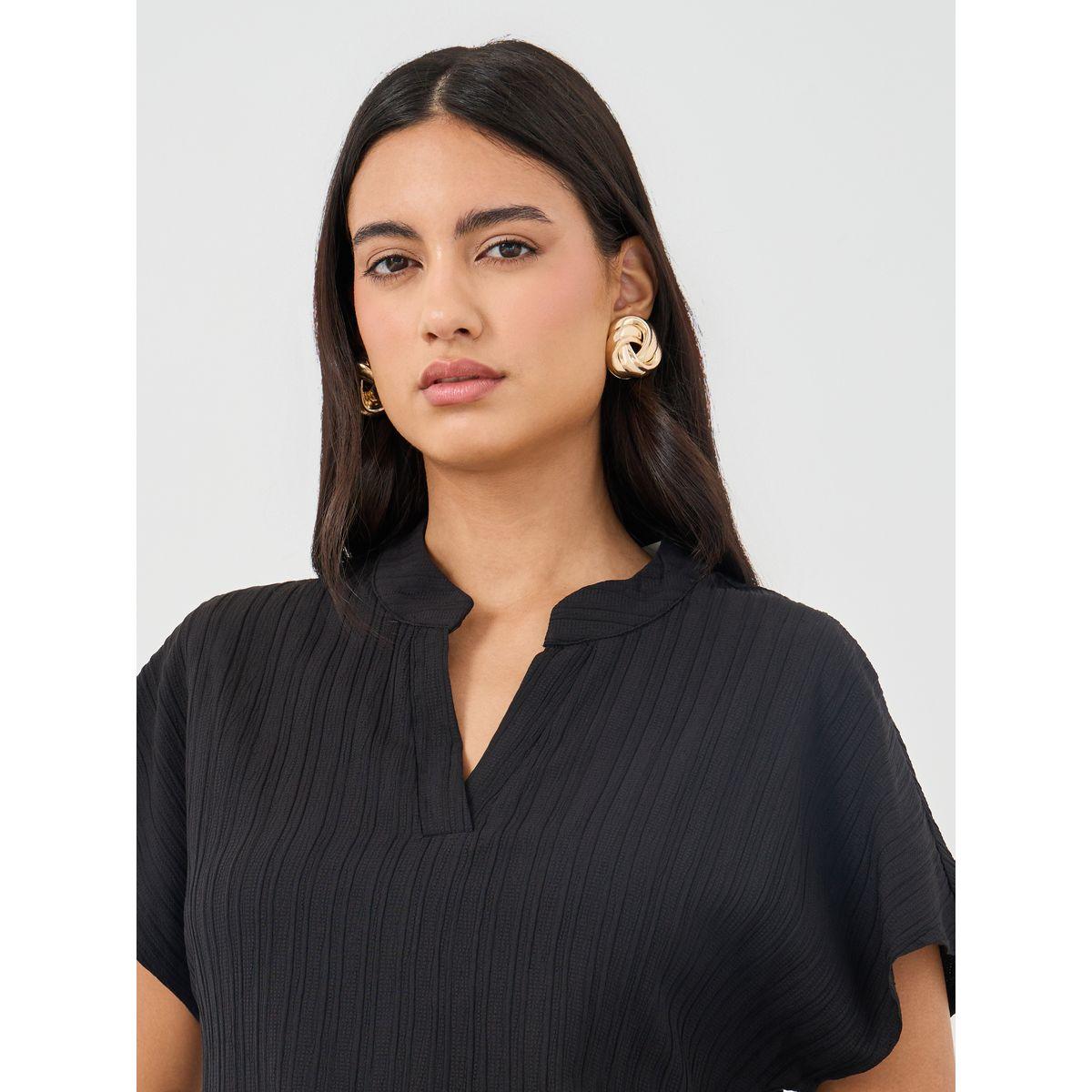 طقم منسق من بنطال بأرجل واسعة وبلوزة بأكمام مُمتدة-women-clothing-coordsets-image-2