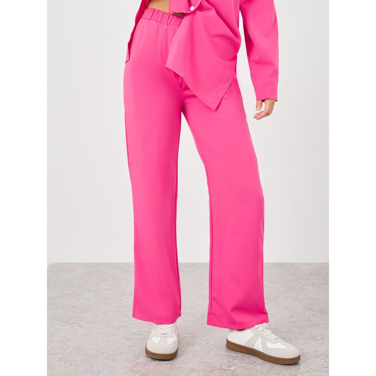 Styli Solid Long Sleeve Shirt and Wide Leg Pants Co-Ords-women-clothing-coordsets-image-5
