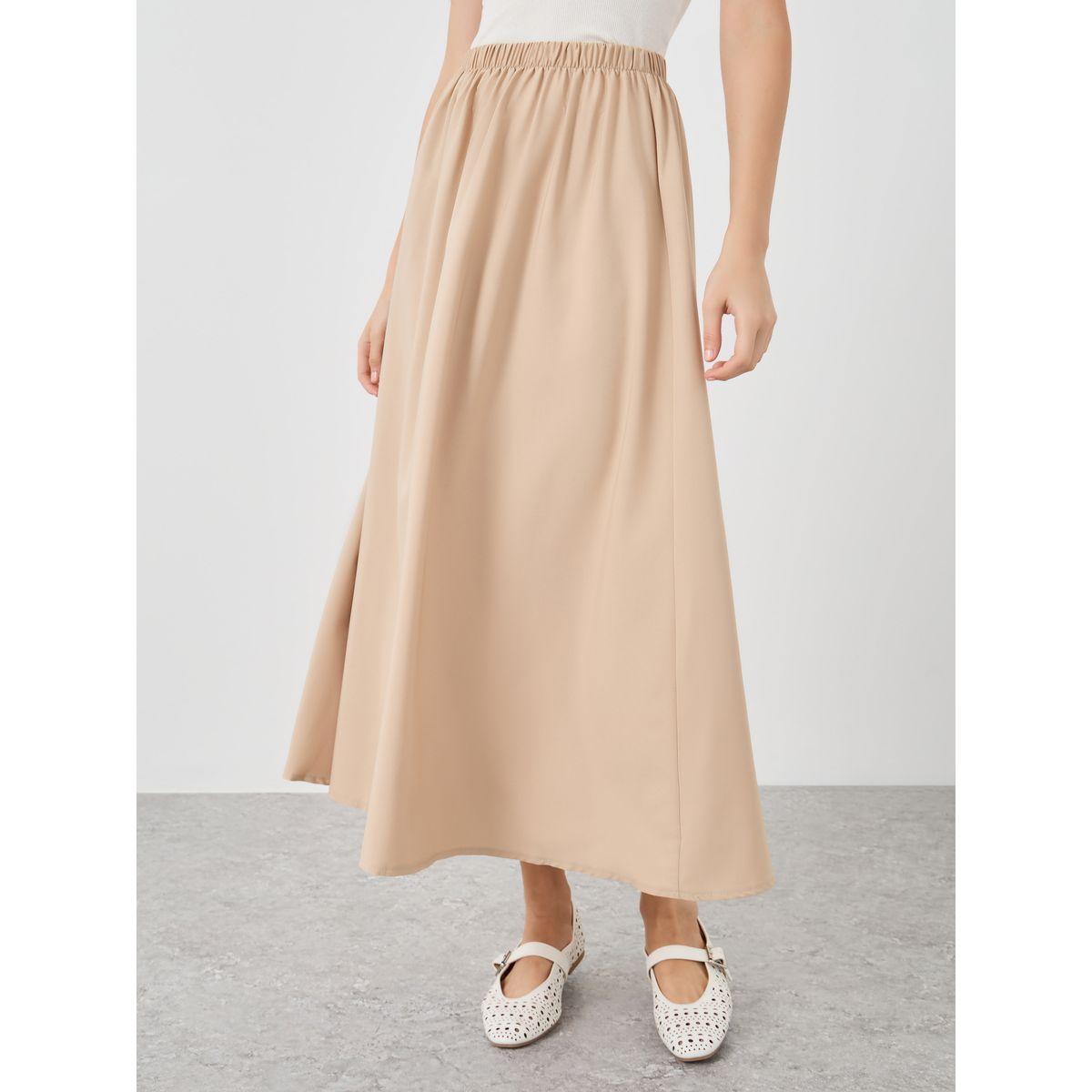 Styli Solid A-Line Midi Skirts-women-clothing-bottoms-skirts-image-2