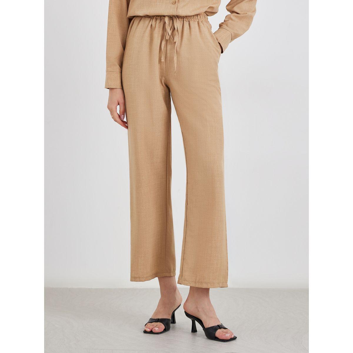 Styli Embroidered Collar Detail Shirt and Pants Co-Ords-women-clothing-coordsets-image-6